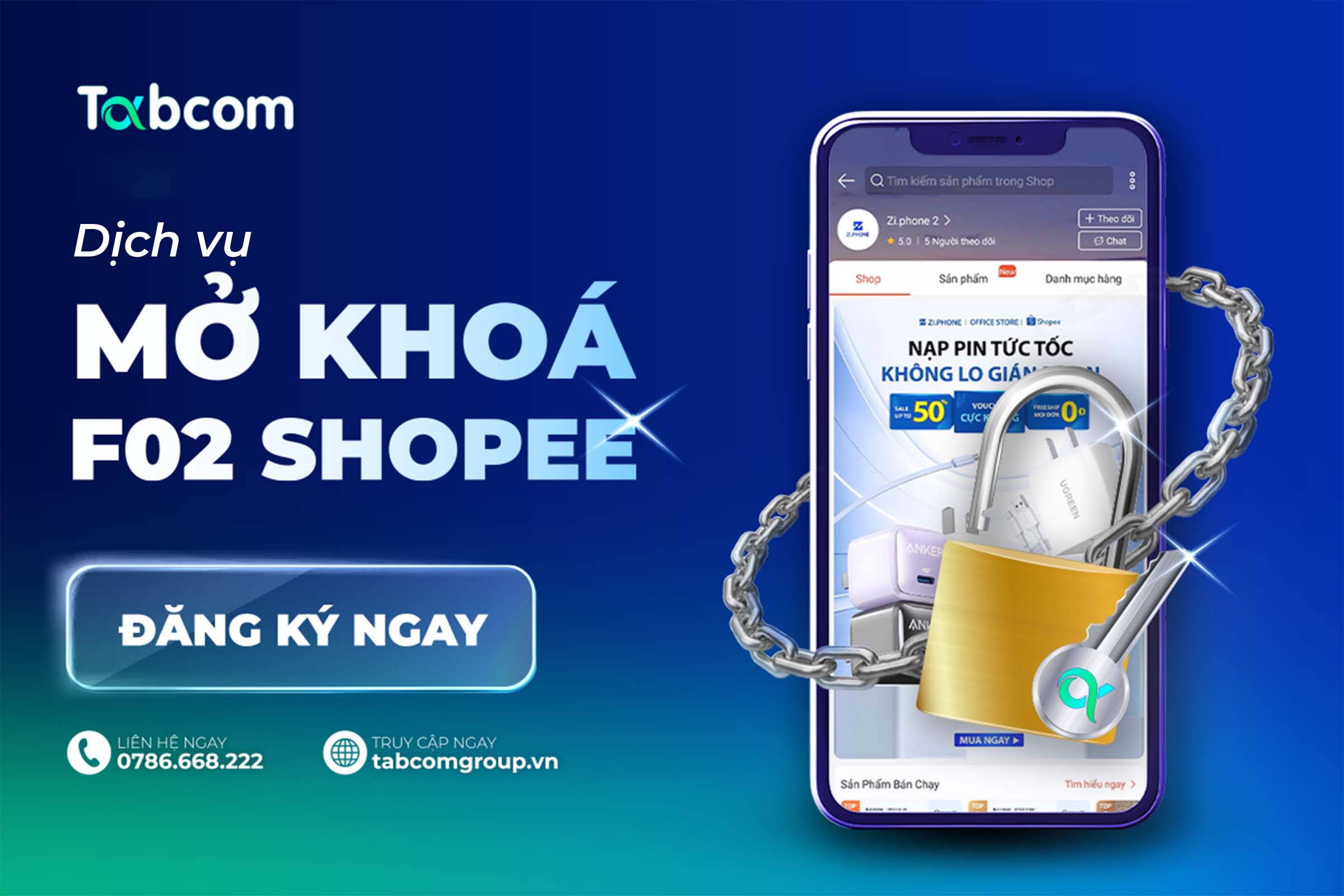Mở khóa F02 Shopee