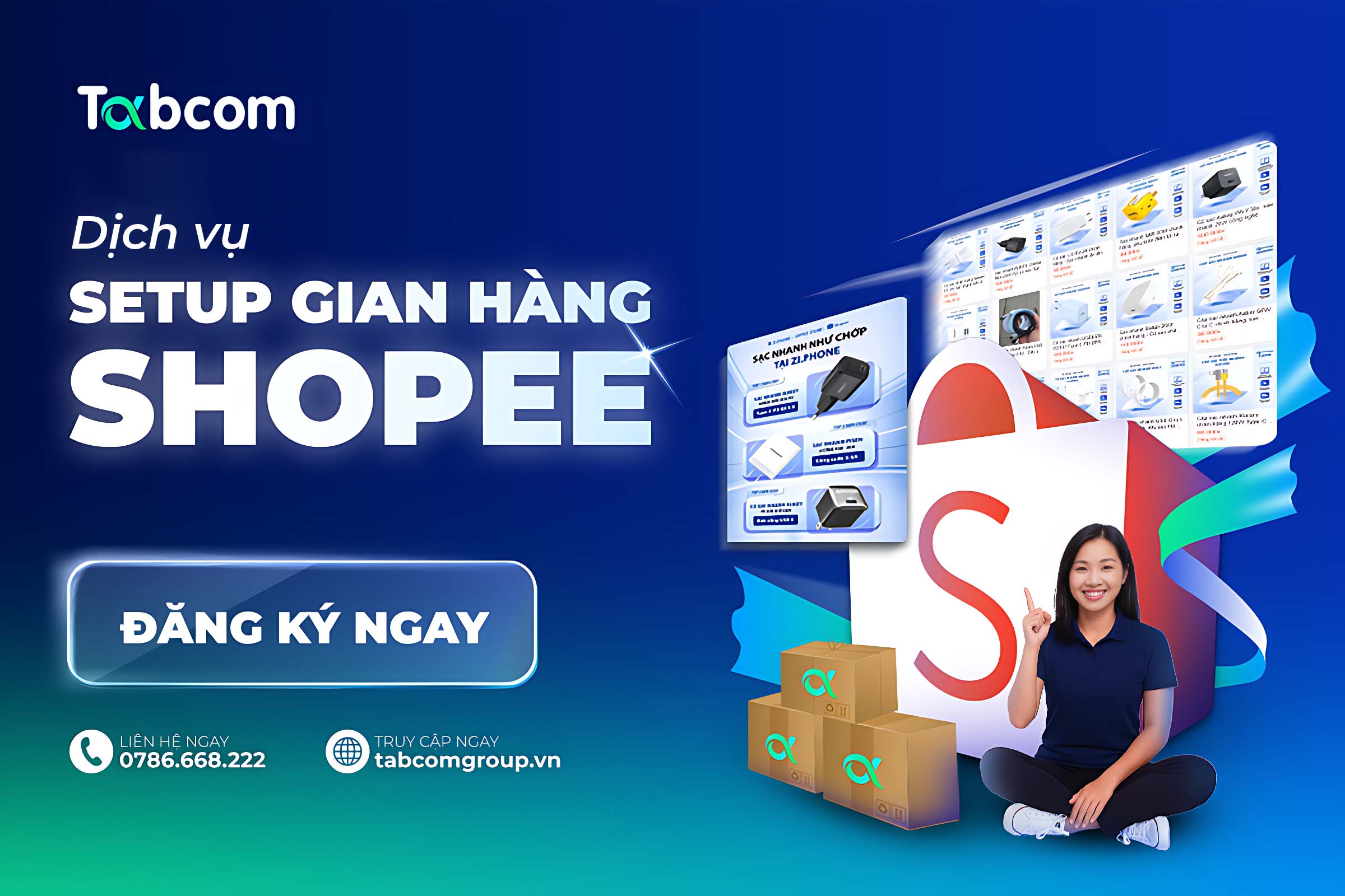 Setup gian hàng Shopee